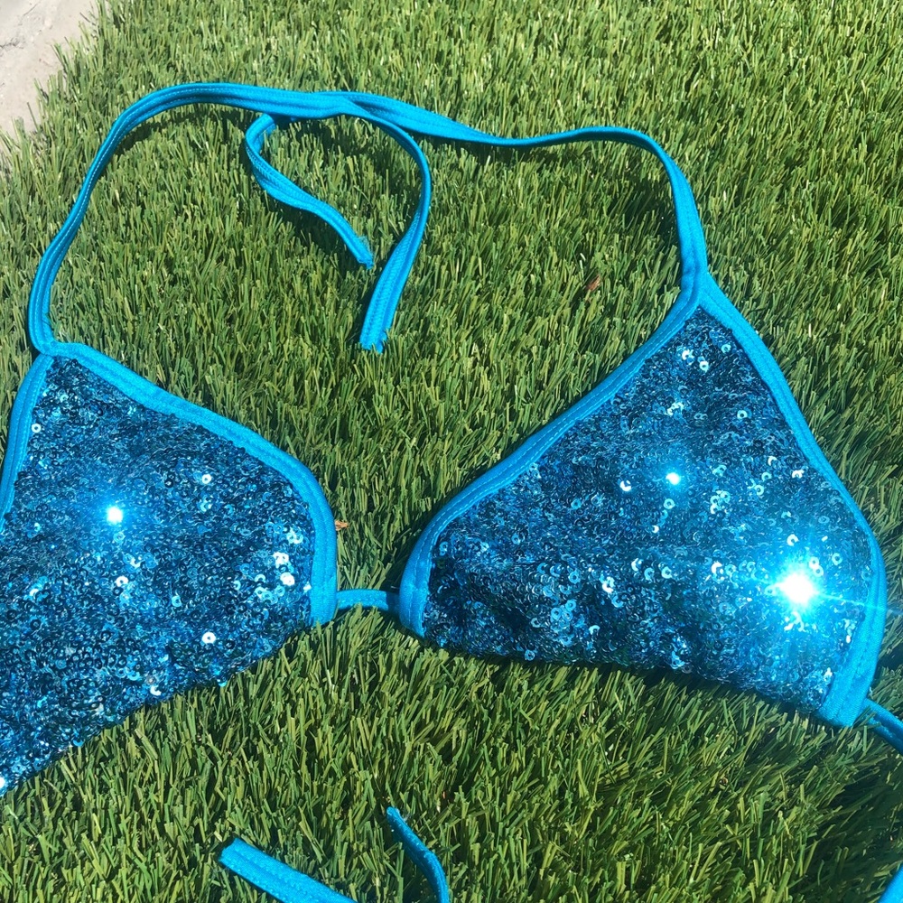 Sparkly Sequined Bikini Top! 😍